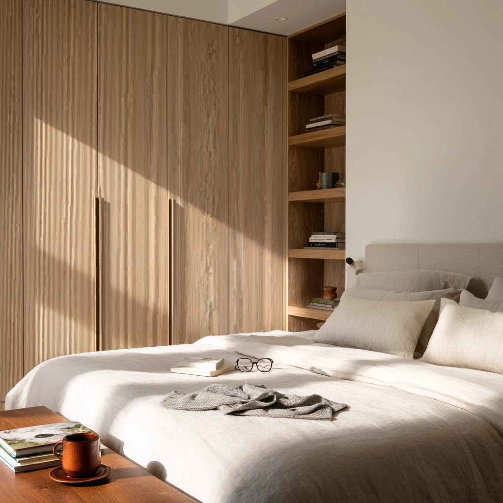 Minimal Wardrobe Wall in a Calm Master