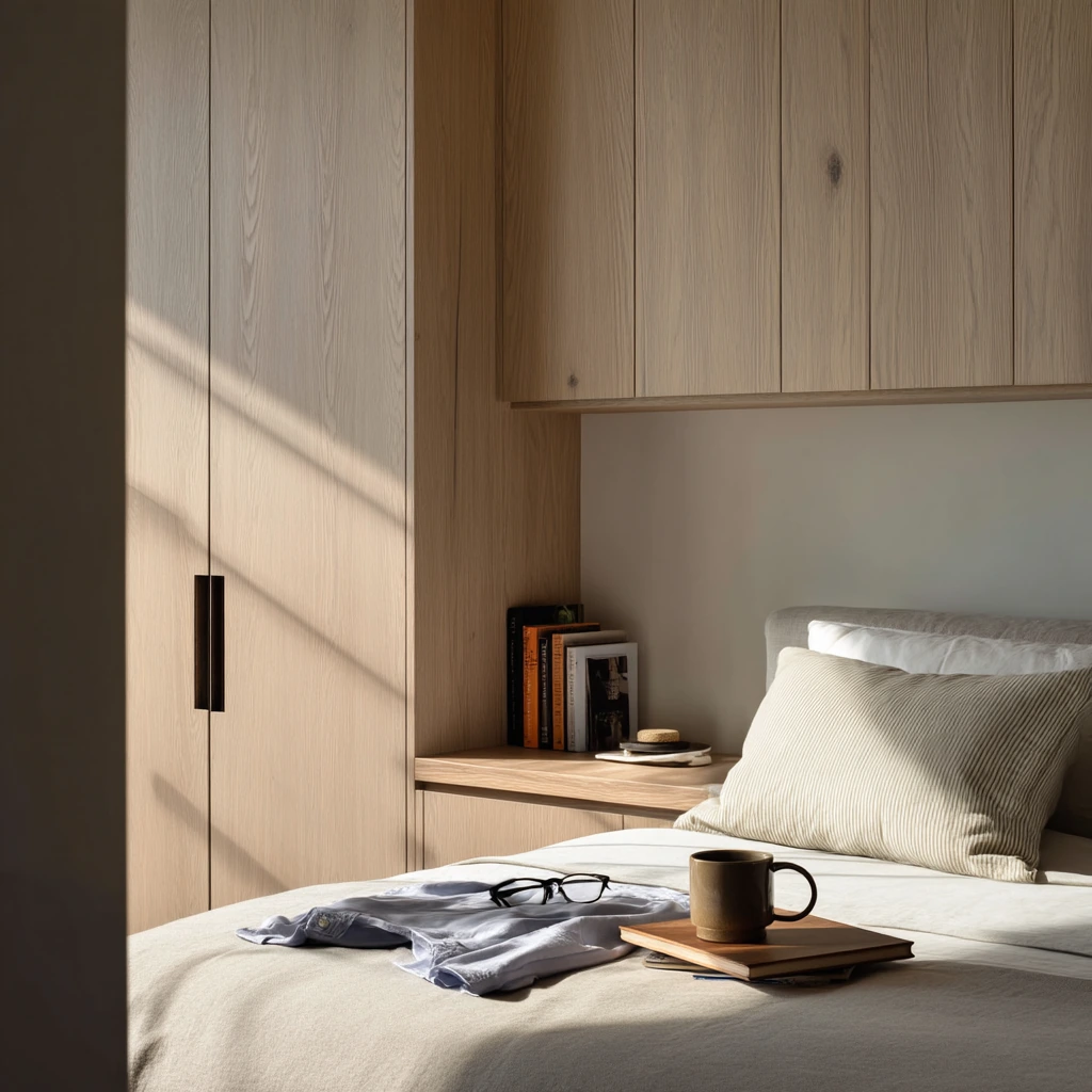 Minimal Wardrobe Wall in a Calm Master