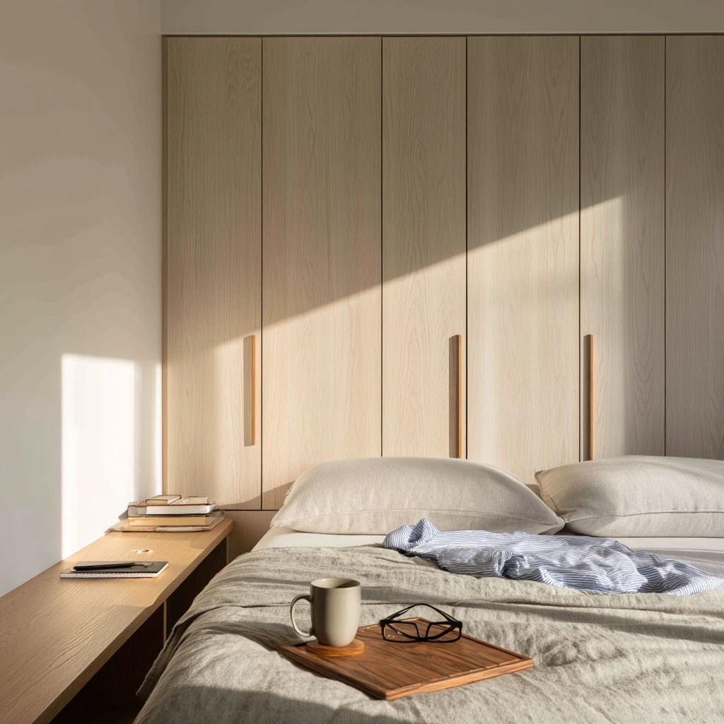 Minimal Wardrobe Wall in a Calm Master