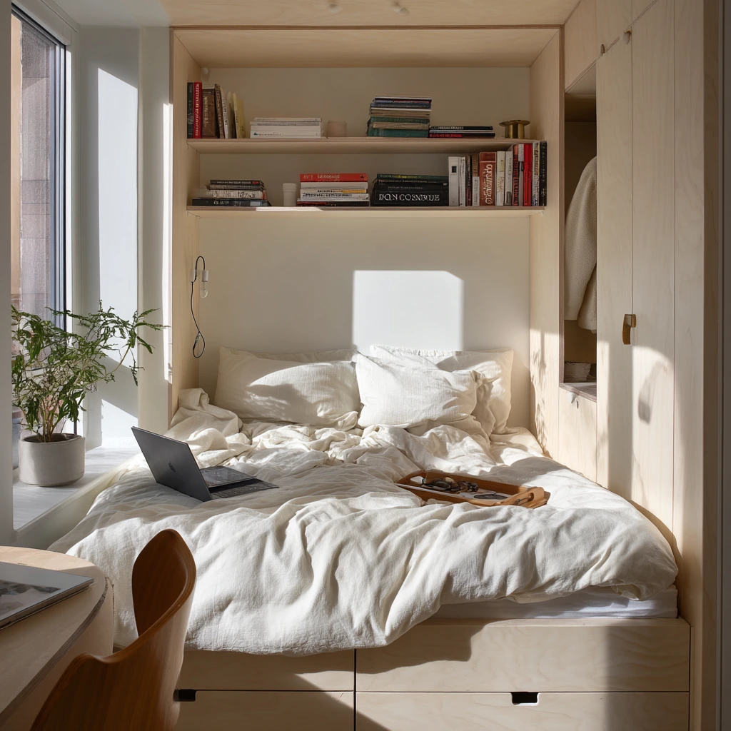 Studio Apartment Sleeping Wall