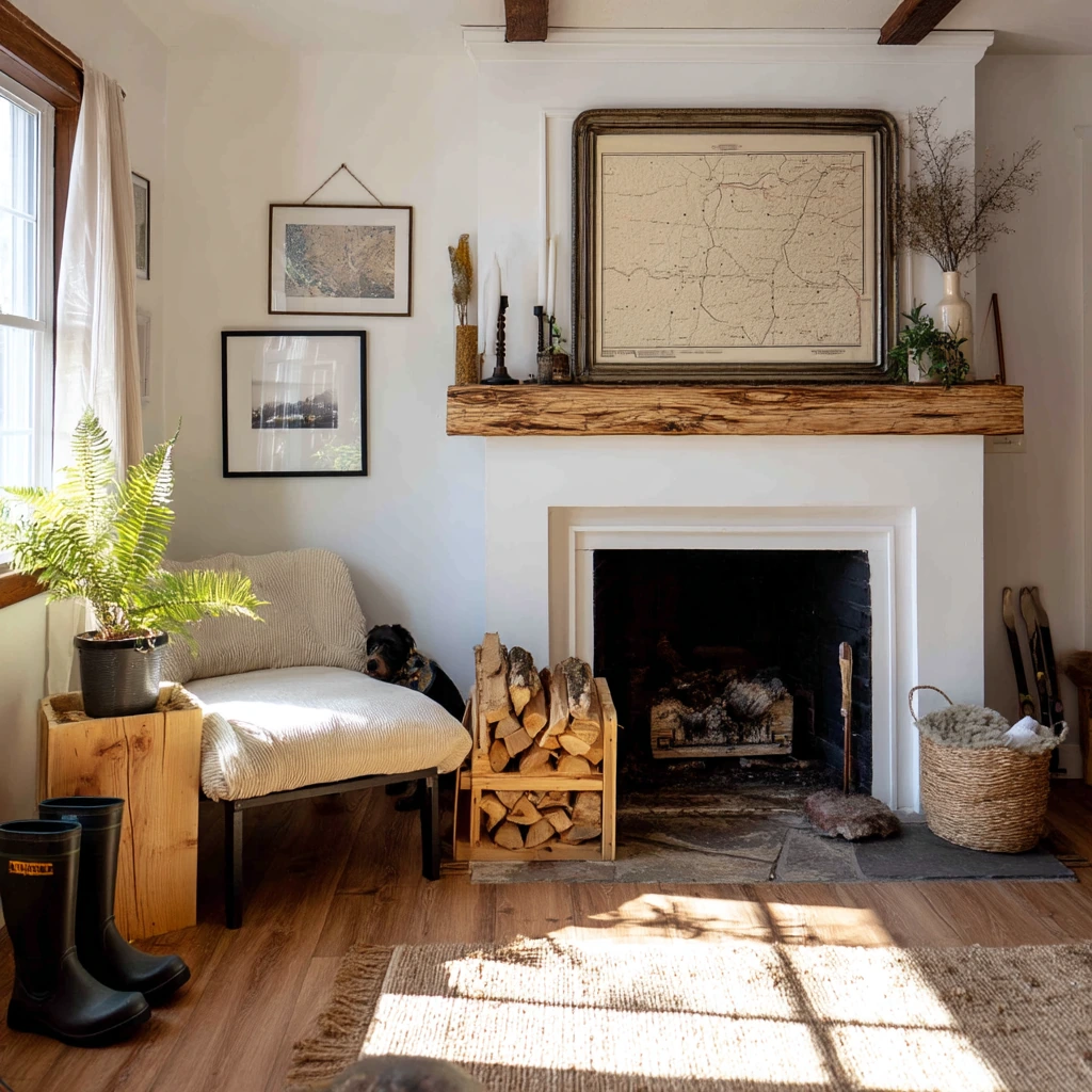 Renter-Friendly Cabin Fireplace Refresh