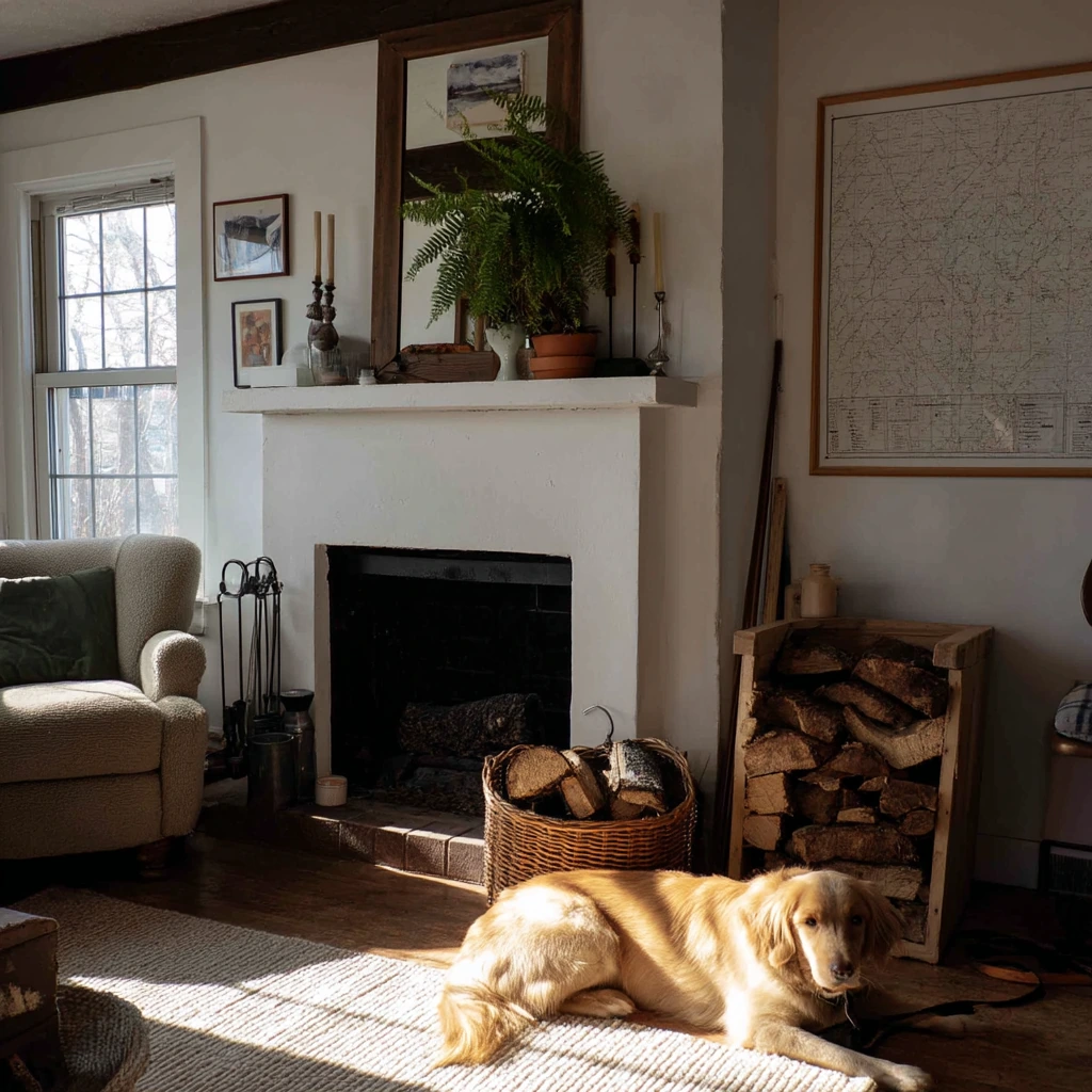 Renter-Friendly Cabin Fireplace Refresh