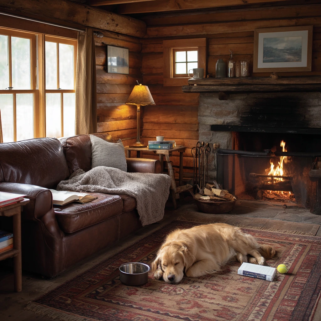 Pet-Friendly Cabin Hearth Corner