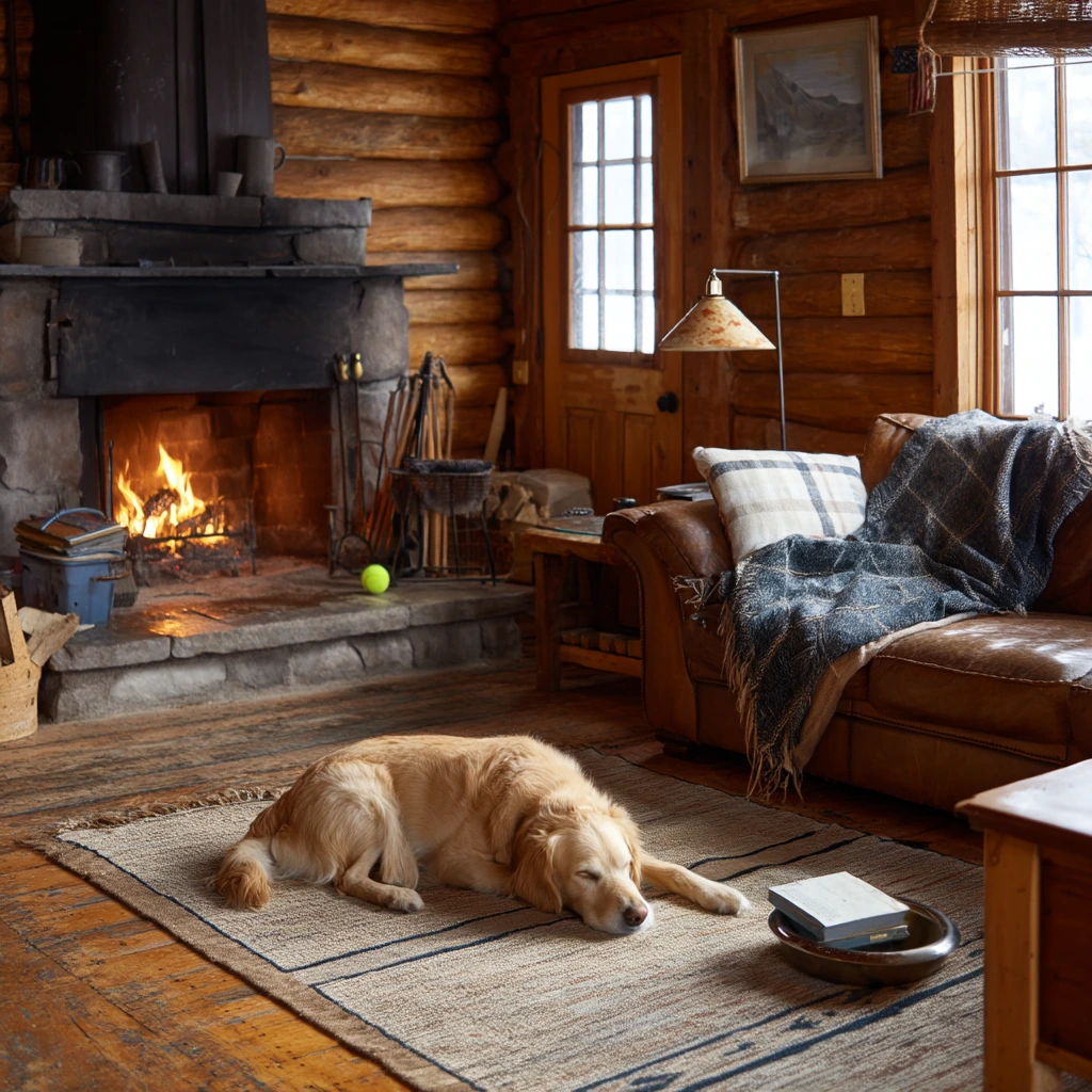Pet-Friendly Cabin Hearth Corner