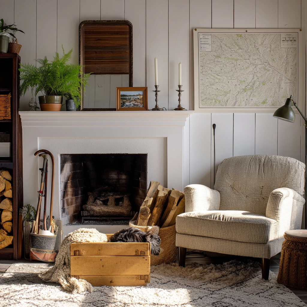 Renter-Friendly Cabin Fireplace Refresh