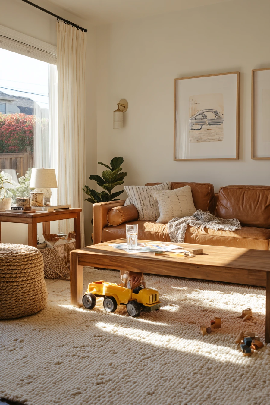 1. Camel Sofa Family Lounge