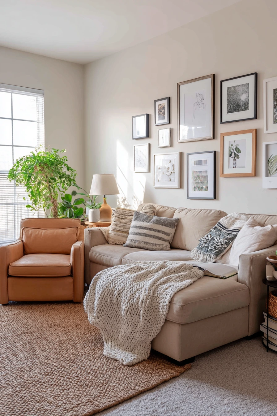 3. Renter-Friendly Camel Accents
