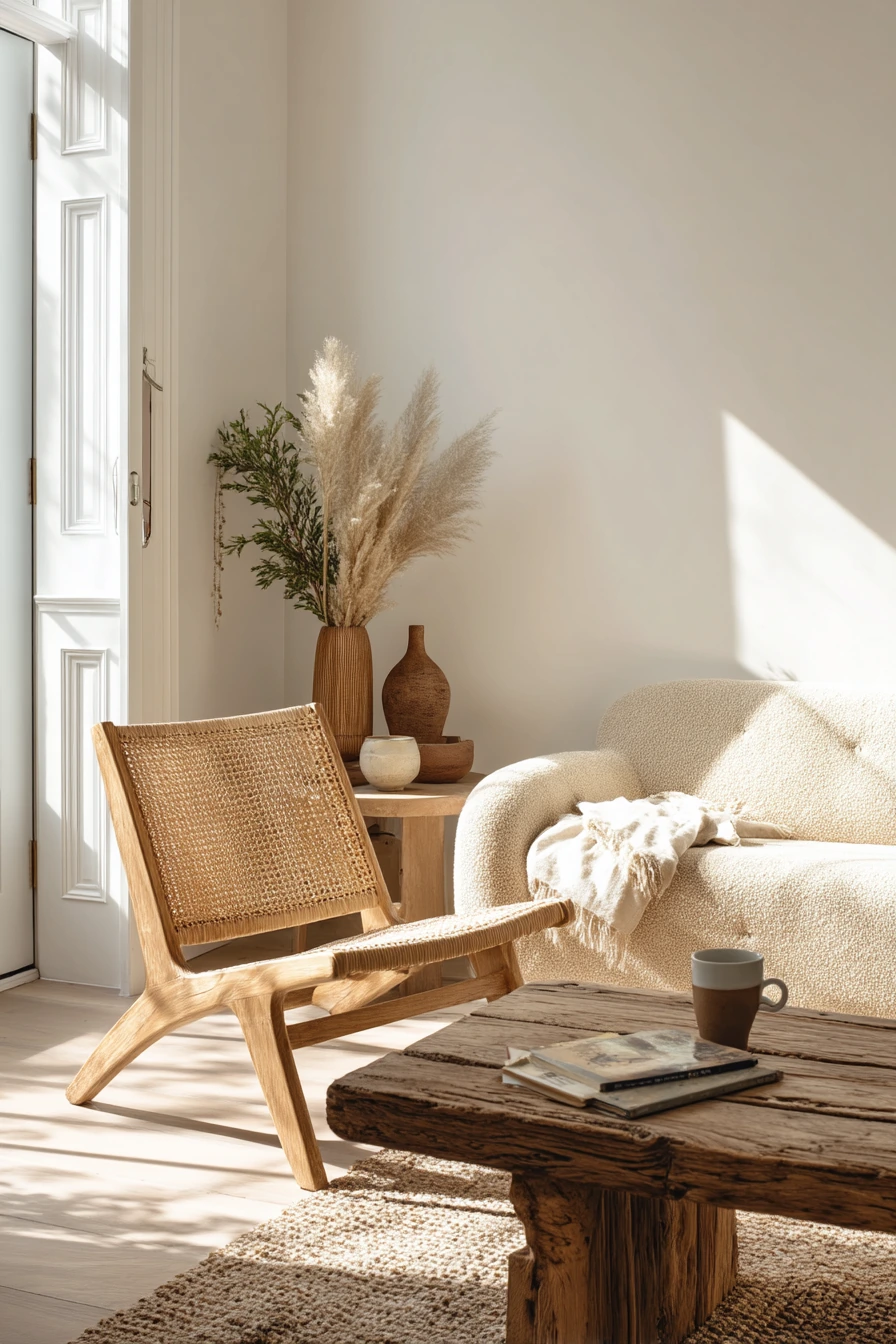 Boho Cane Lounge for Slow Mornings