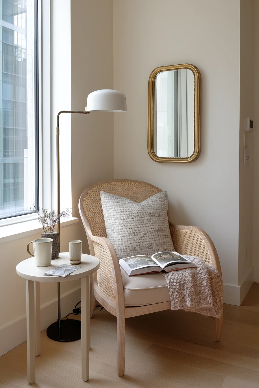 Compact Cane Seating Nook