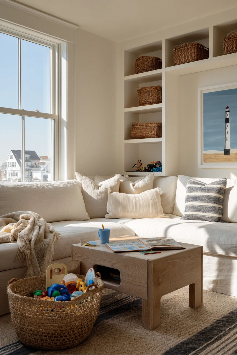 Playful Coastal Family Room