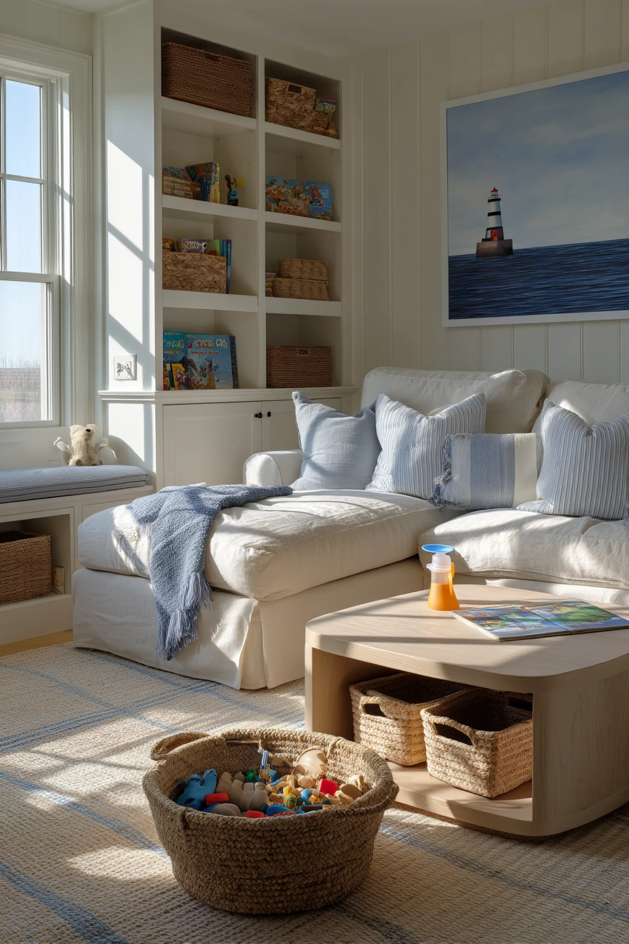 Playful Coastal Family Room