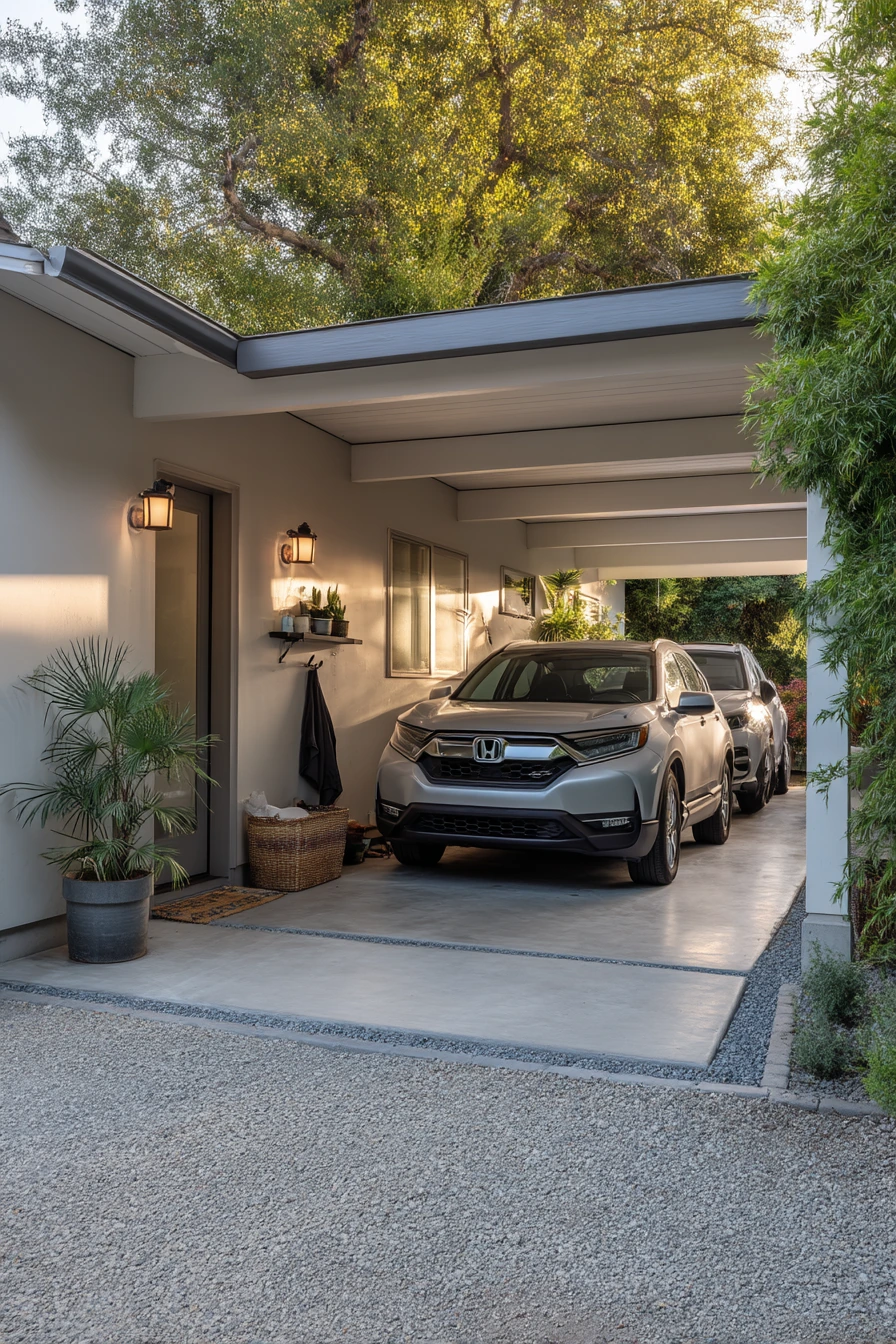 Family-Sized Dual Car Porch With Everyday Storage