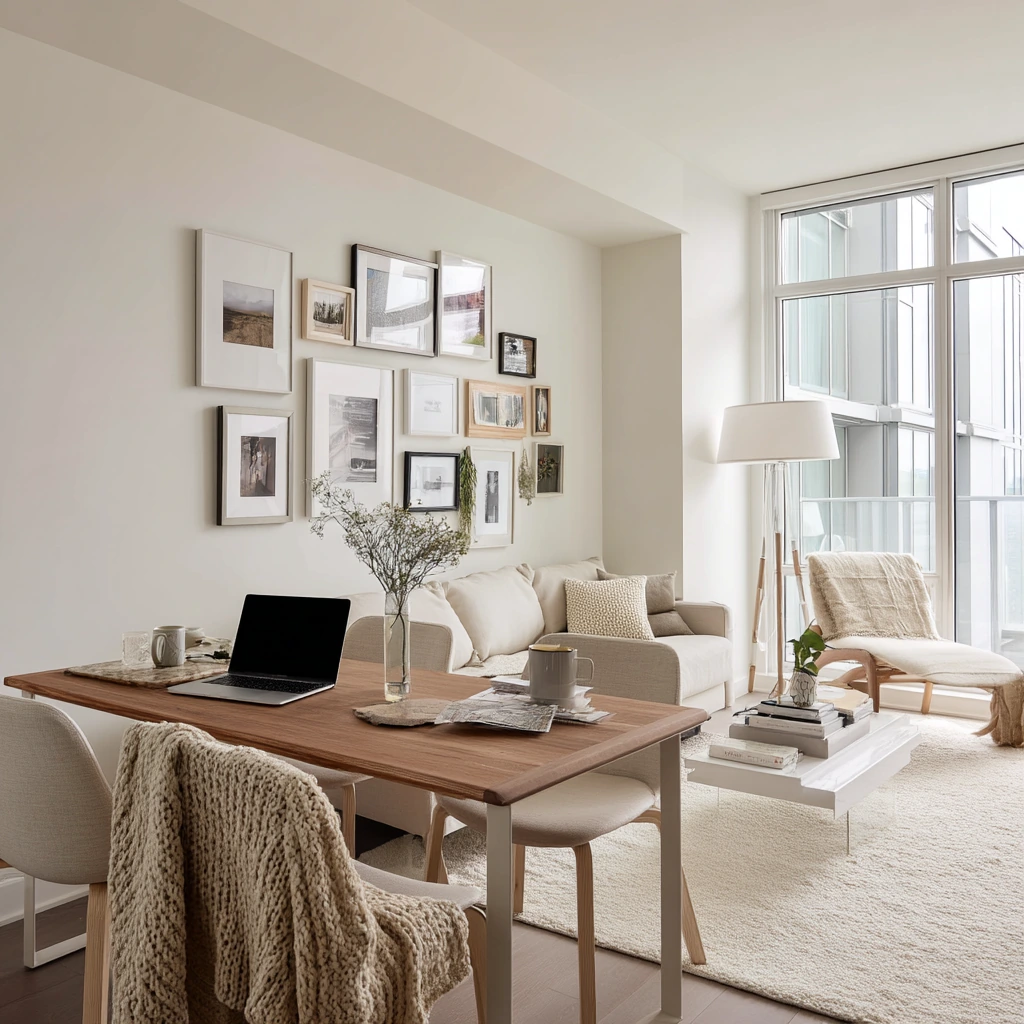 Open-Plan Dining Area with Carpet Zoning