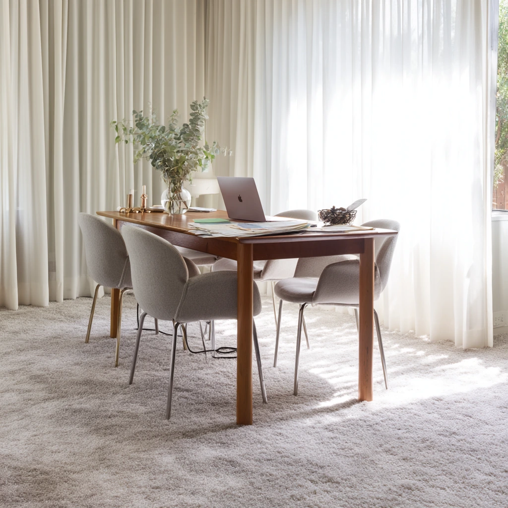 Work-From-Home Dining Room on Cozy Carpet