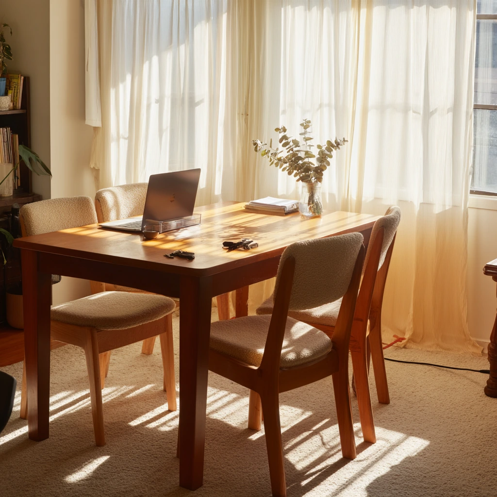 Work-From-Home Dining Room on Cozy Carpet