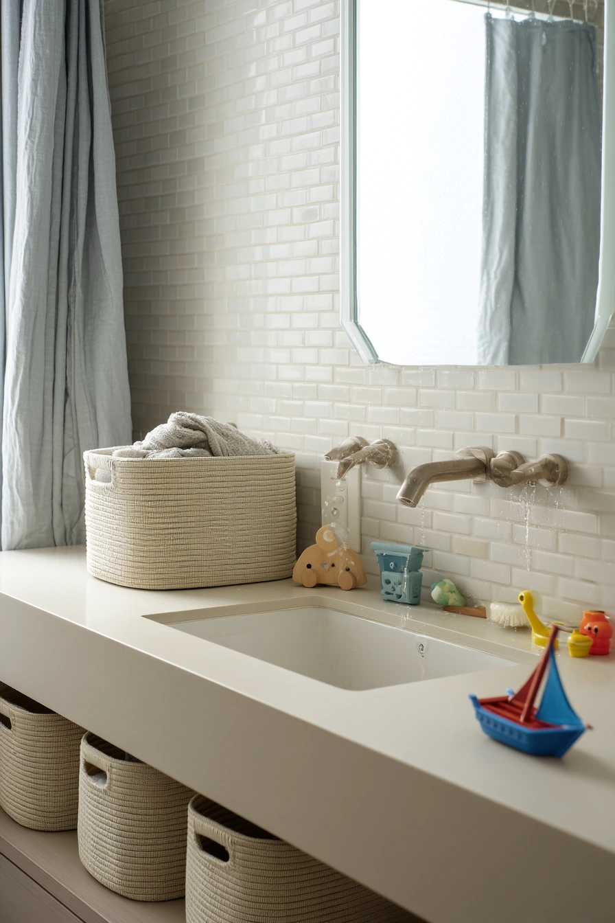 Easy-Clean Family Bathroom