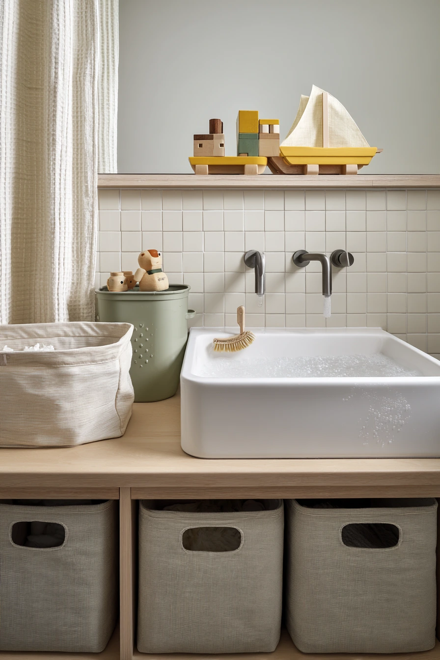 Easy-Clean Family Bathroom