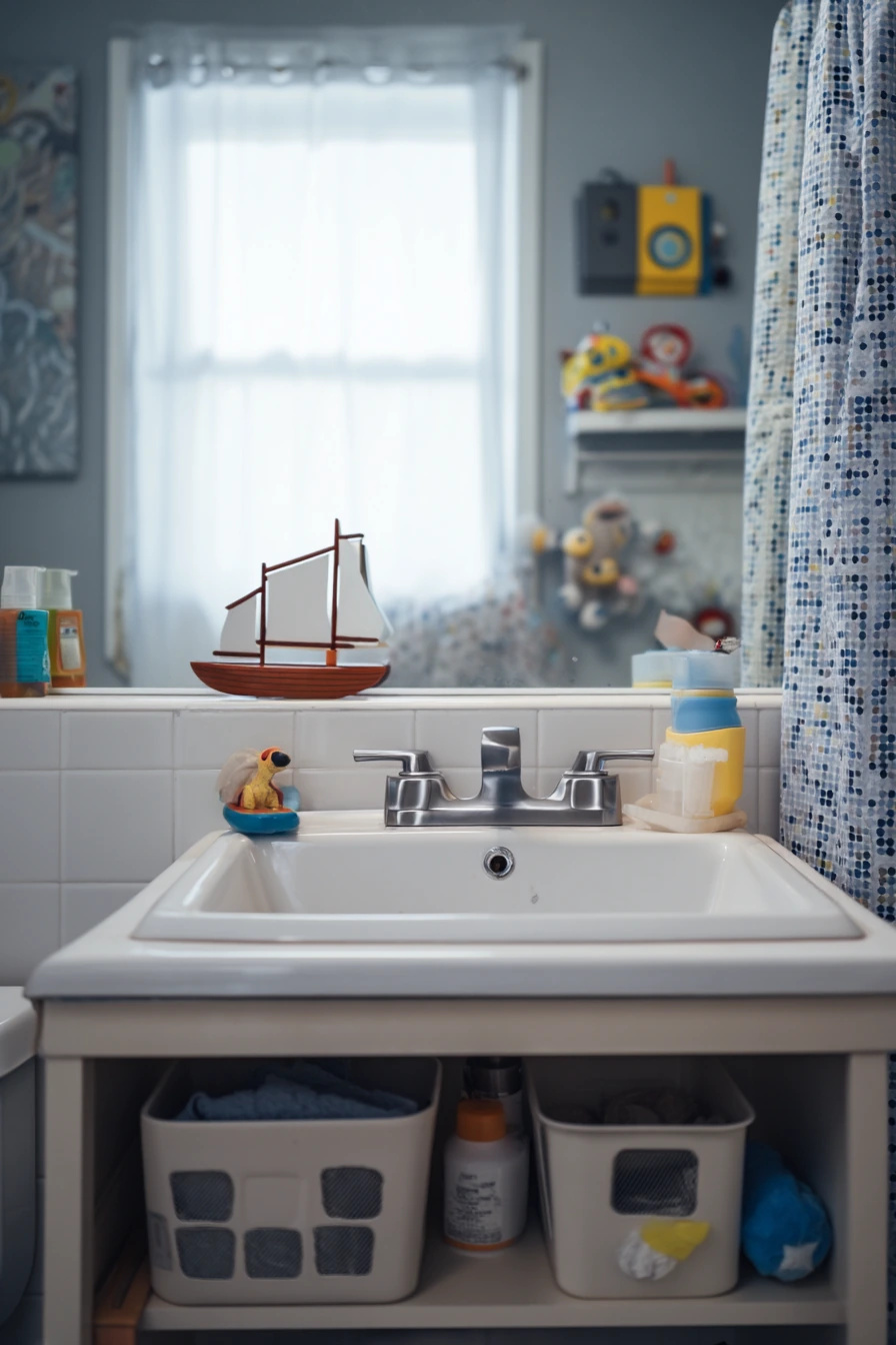 Easy-Clean Family Bathroom