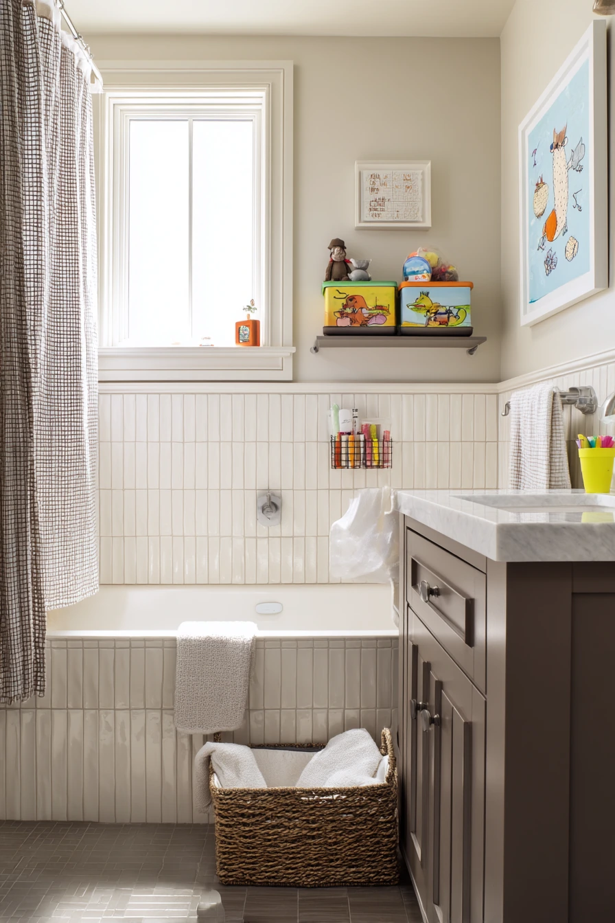 Chocolate Brown Kids Bath, Easy to Clean