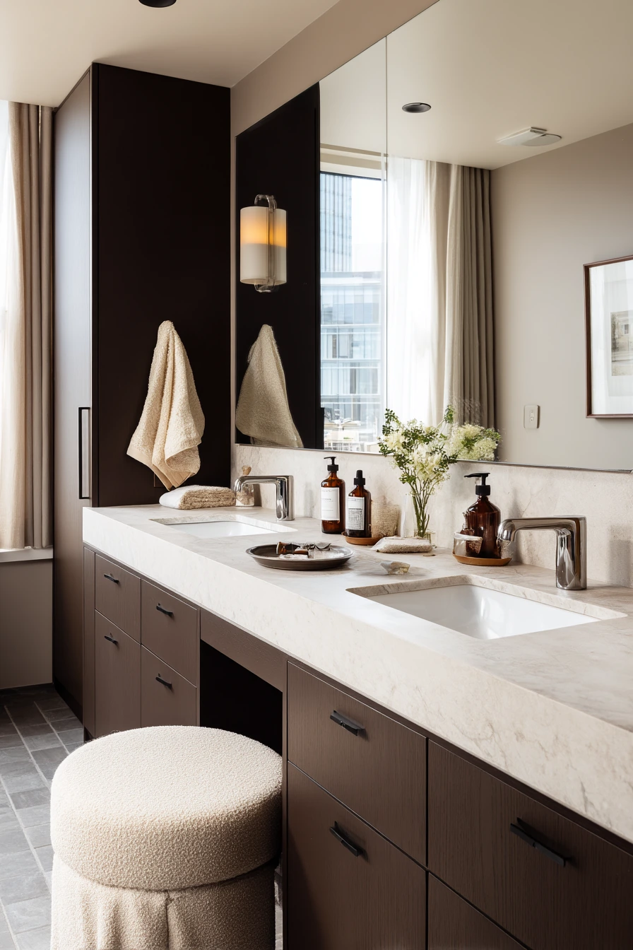 Chocolate Brown Ensuite for a Couple