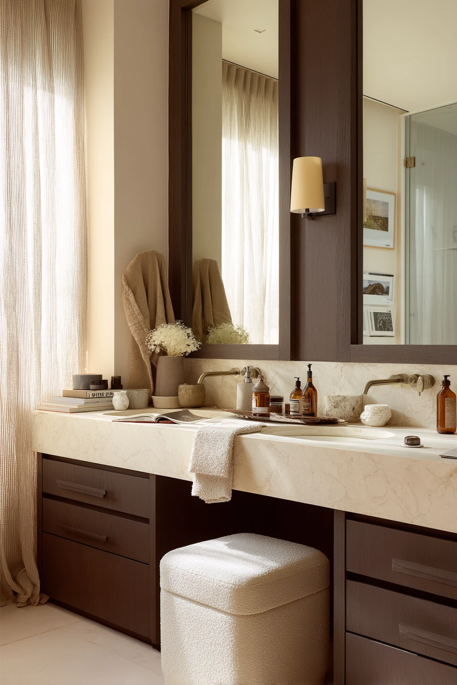 Chocolate Brown Ensuite for a Couple