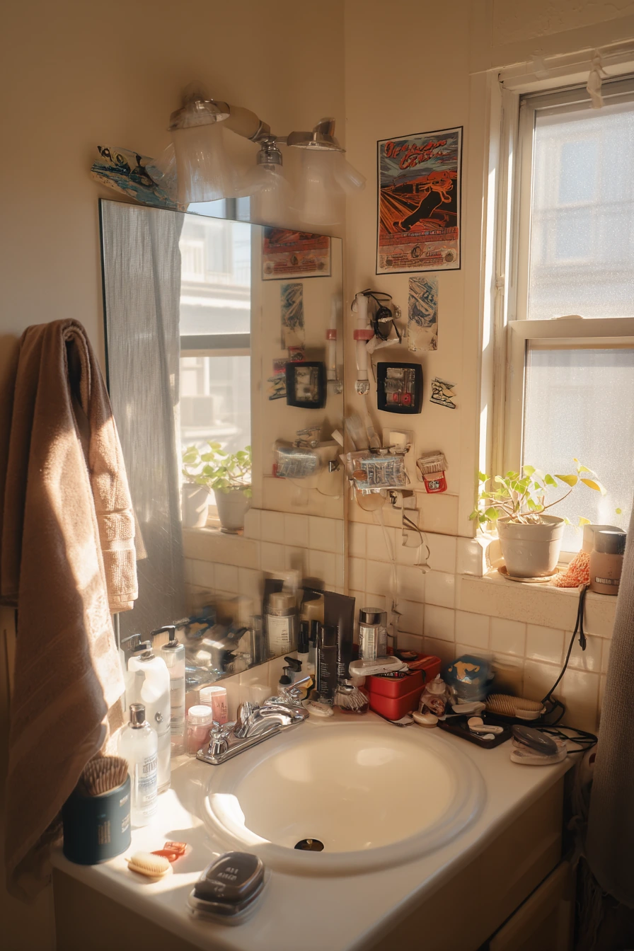 Teen Bathroom with Chrome and Personality