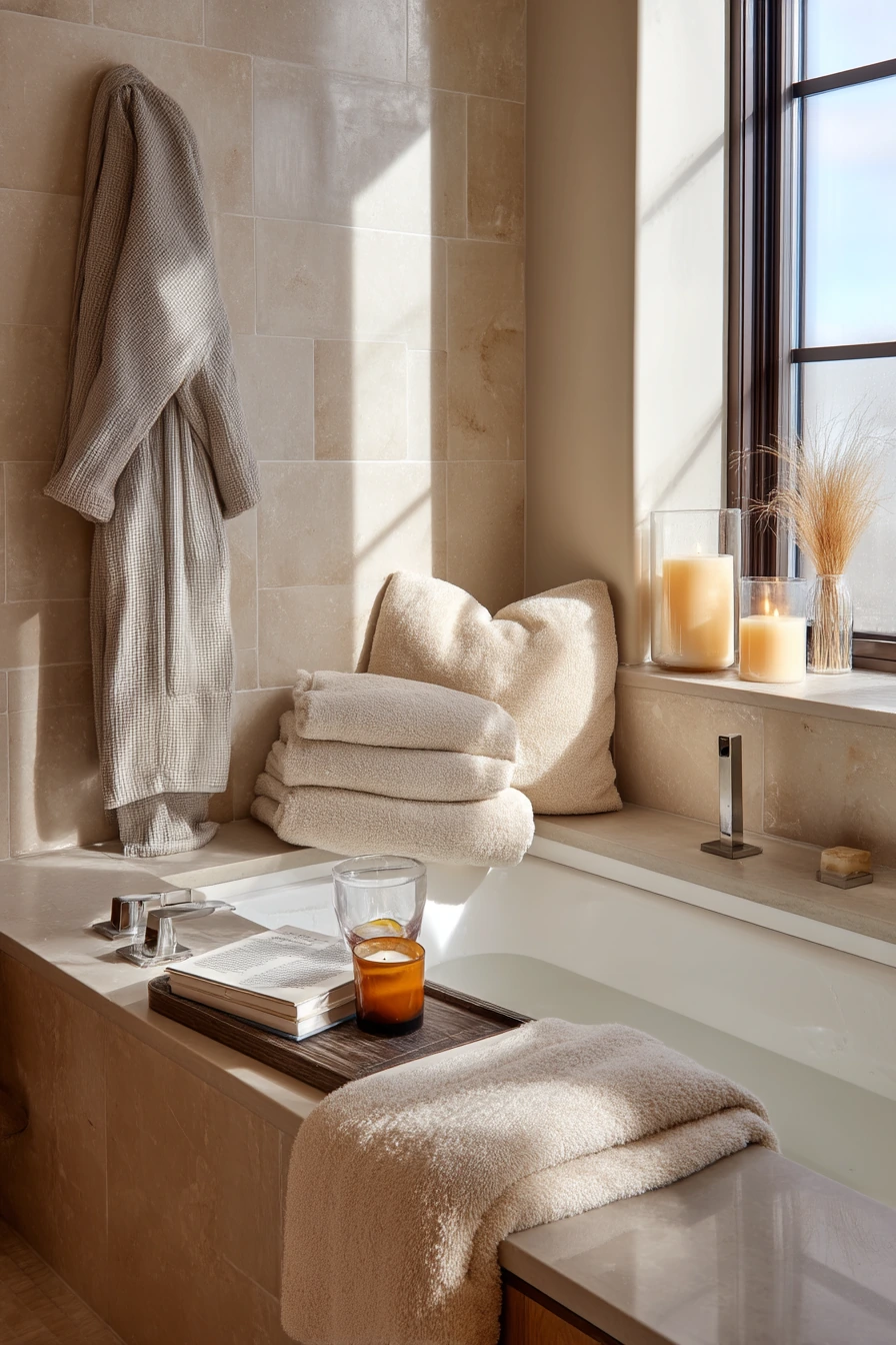 Chrome Spa Bath After a Long Day