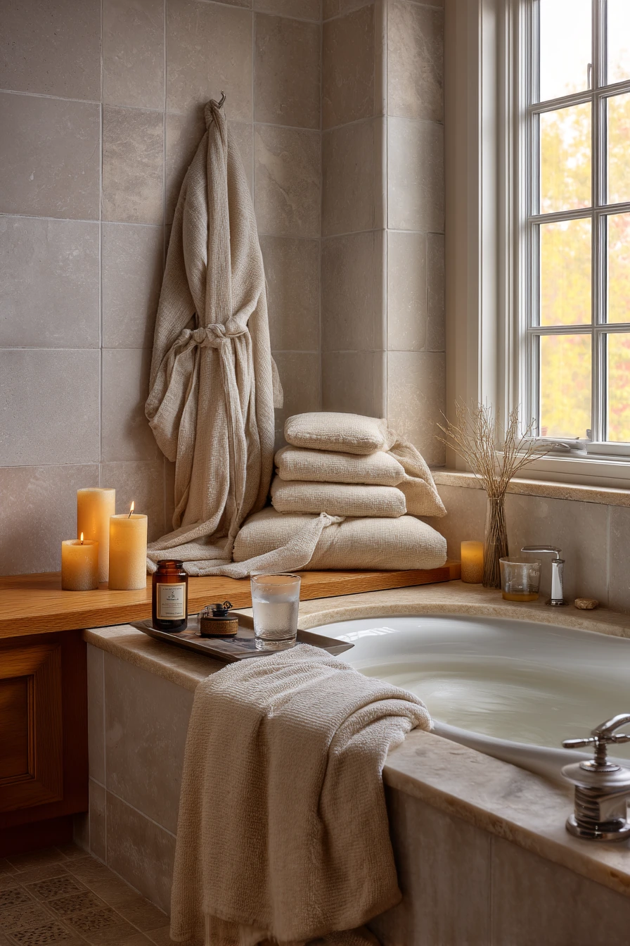 Chrome Spa Bath After a Long Day