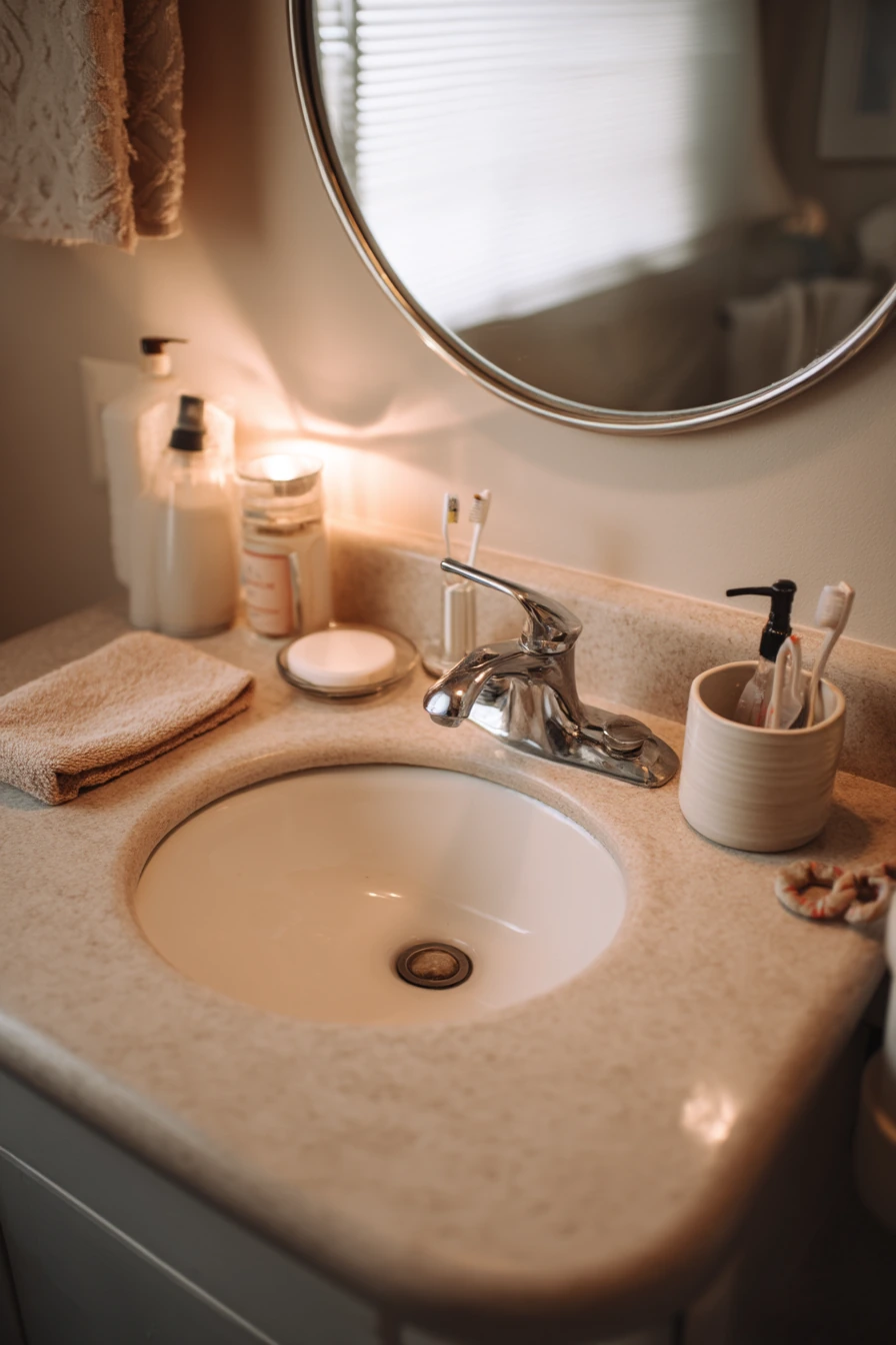 Renter-Friendly Bathroom Sink Detail