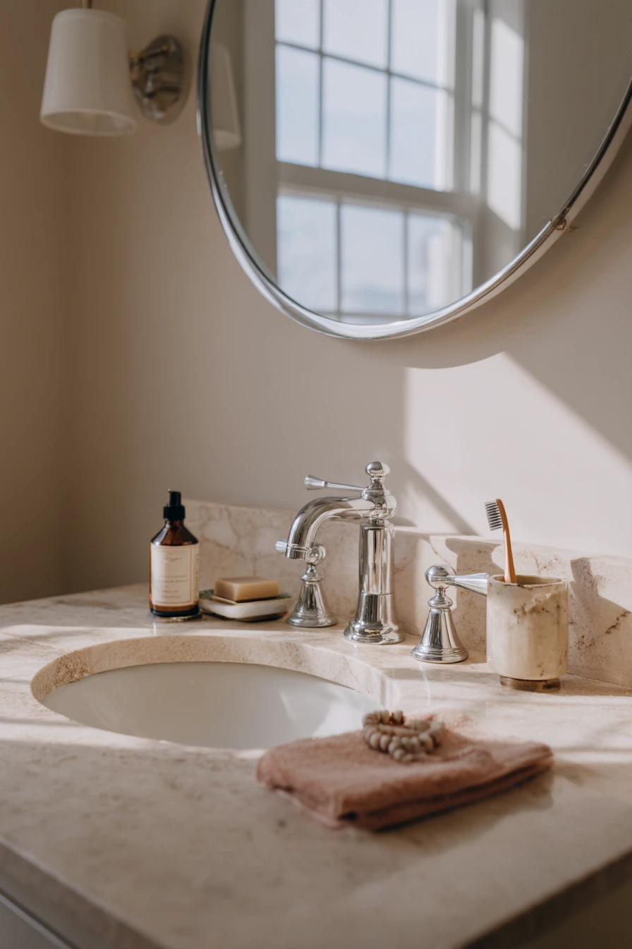Renter-Friendly Bathroom Sink Detail