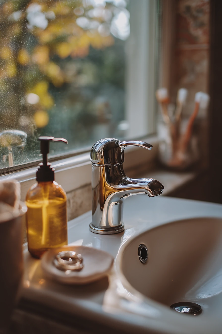 Morning Ritual at the Bathroom Vanity