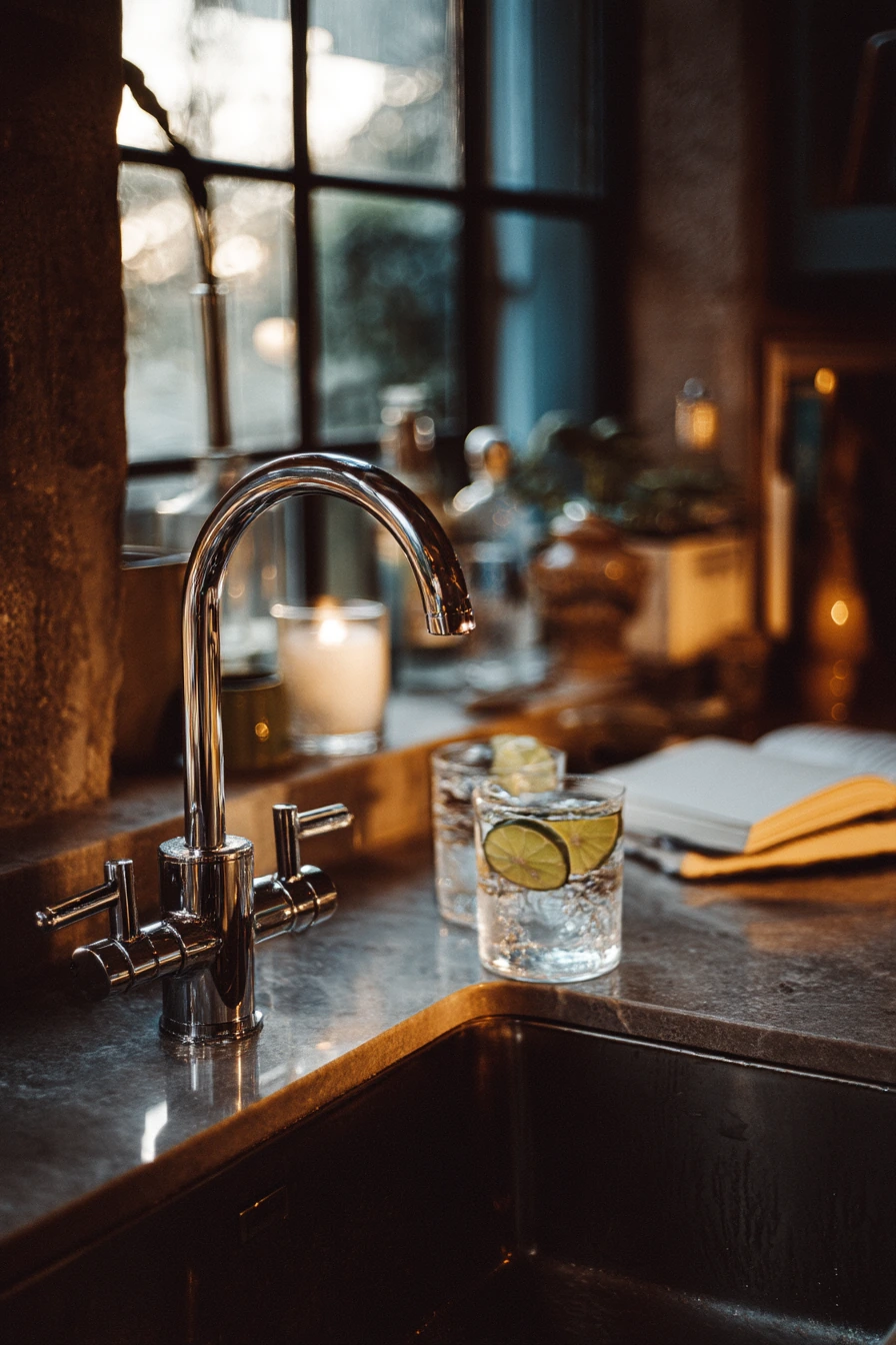 Compact Island Bar Sink for Entertaining