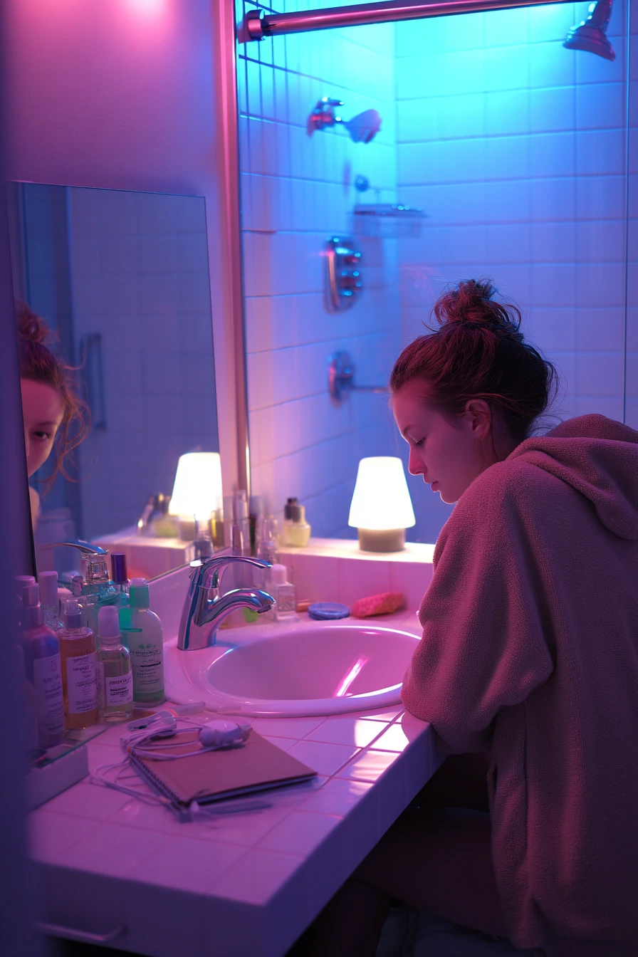 Teen Bedroom Bath with a Calm Night Routine