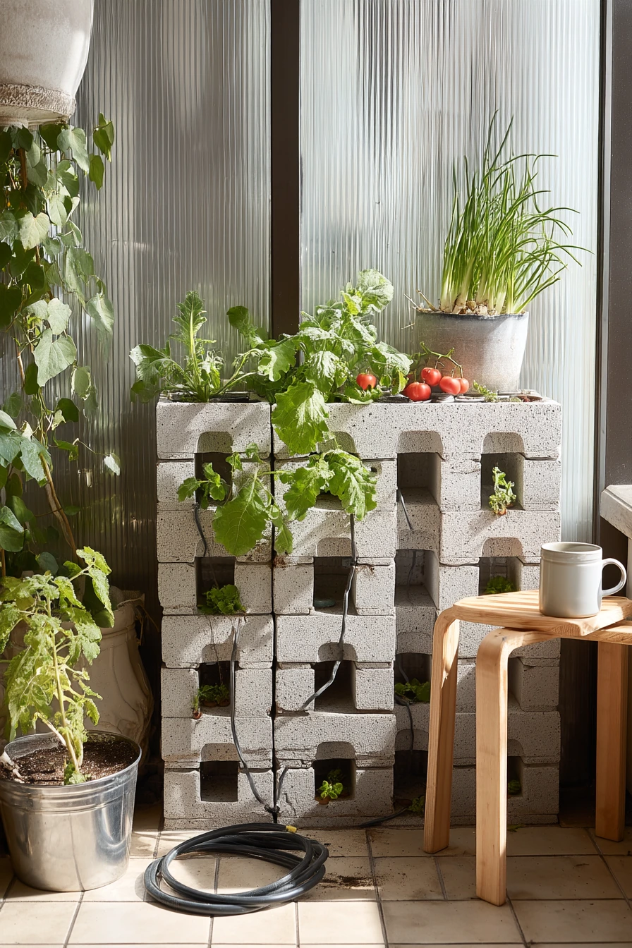 Tiny Patio Vegetable Wall