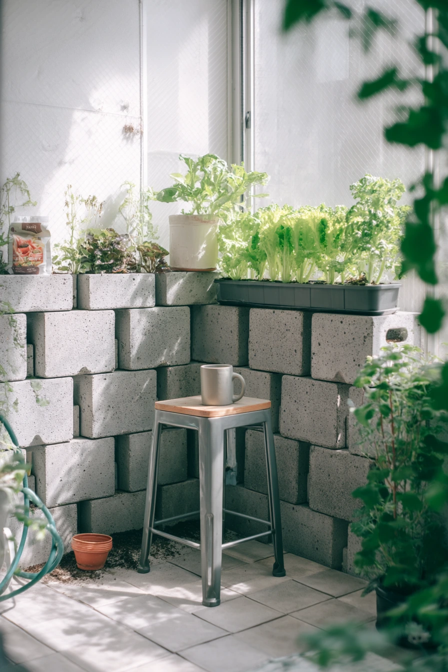 Tiny Patio Vegetable Wall