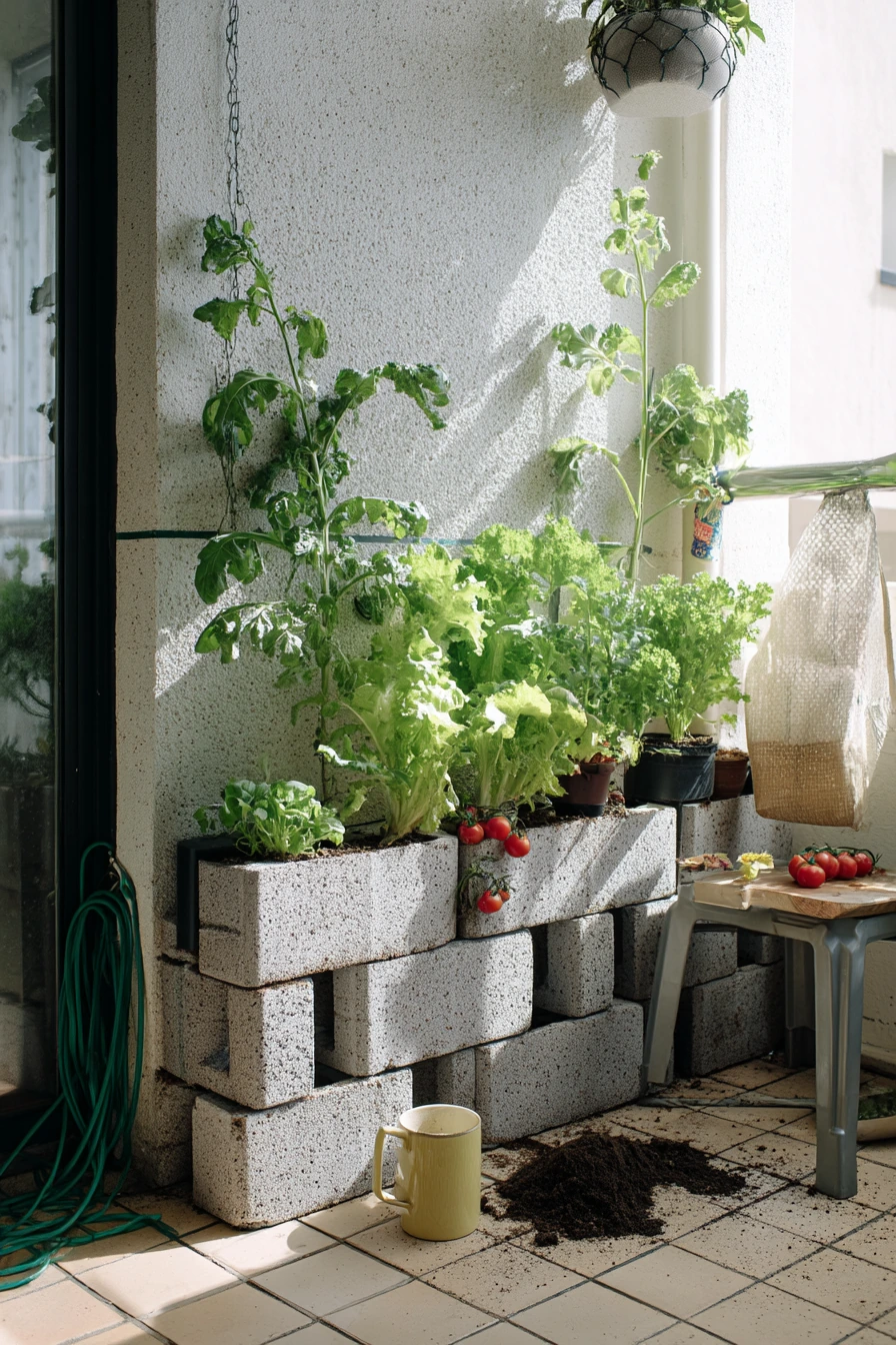 Tiny Patio Vegetable Wall