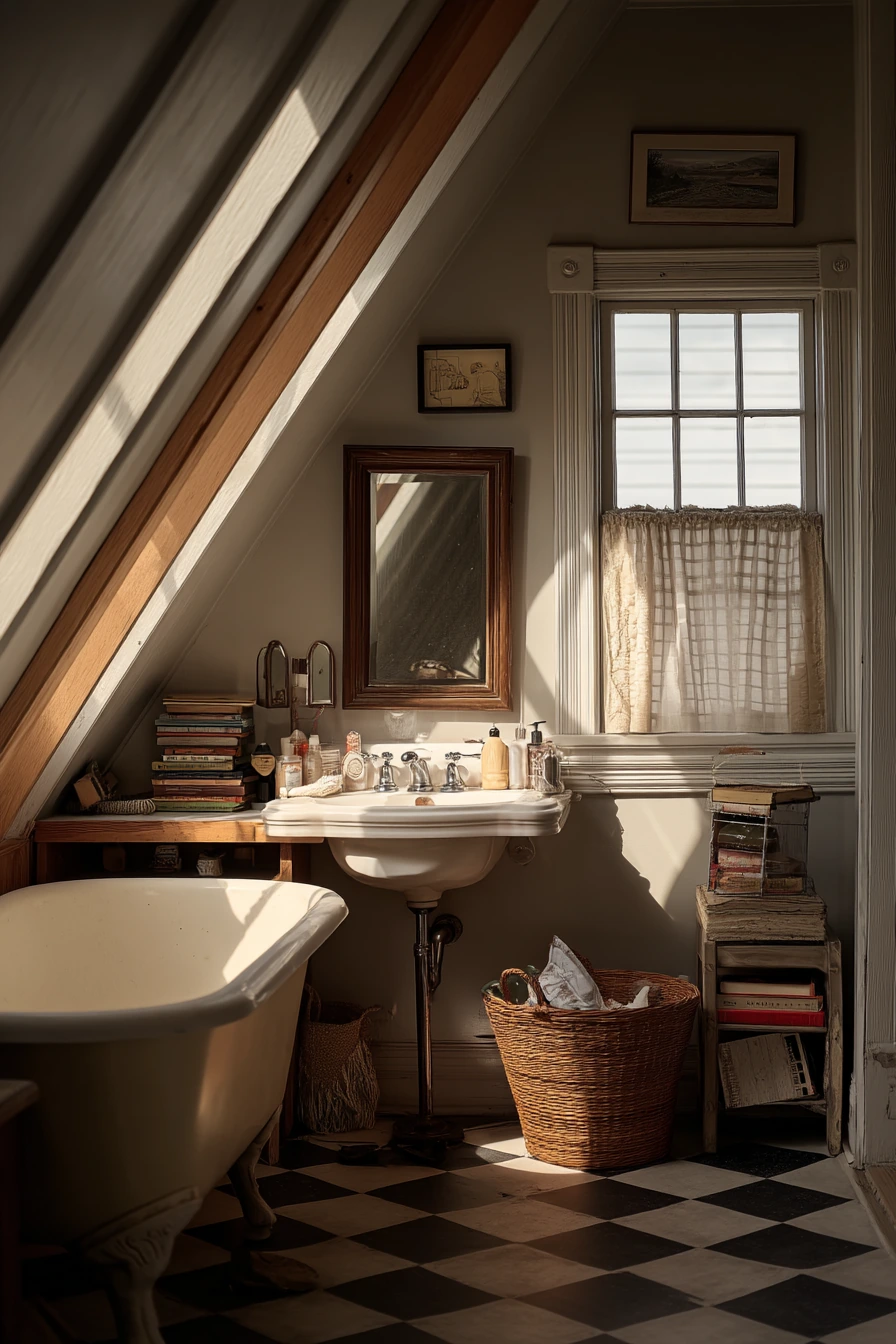 Attic Bath with Old-Home Charm