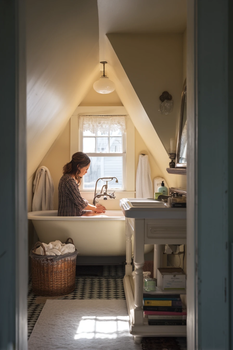 Attic Bath with Old-Home Charm