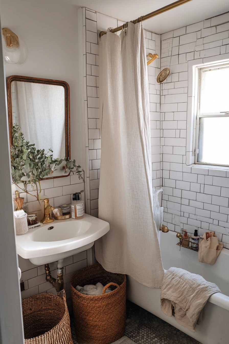 Shared Bathroom with Vintage Charm