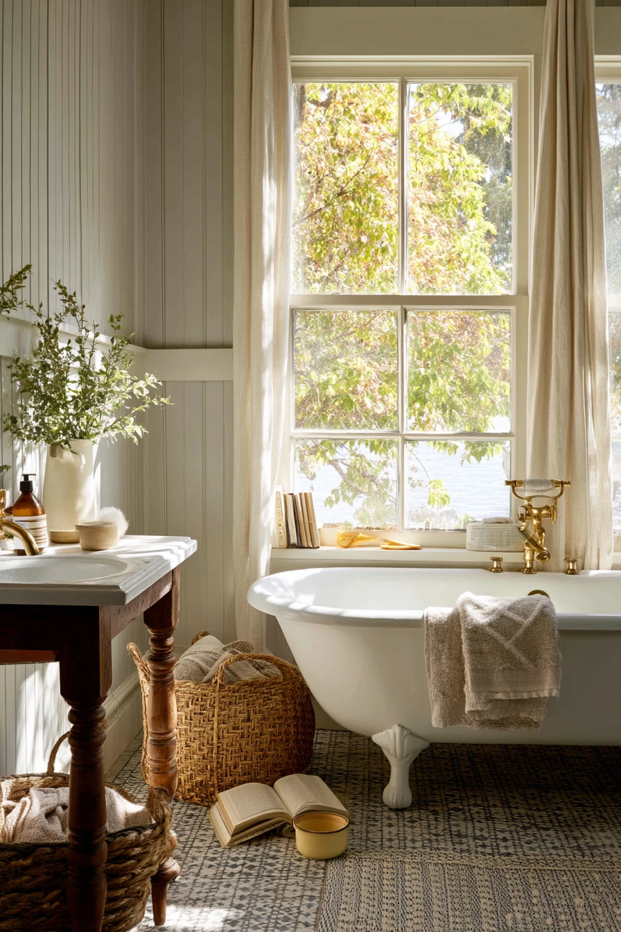 Farmhouse Morning Light Tub Scene