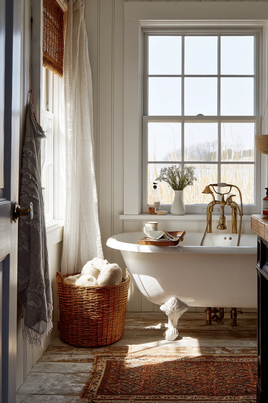 Farmhouse Morning Light Tub Scene