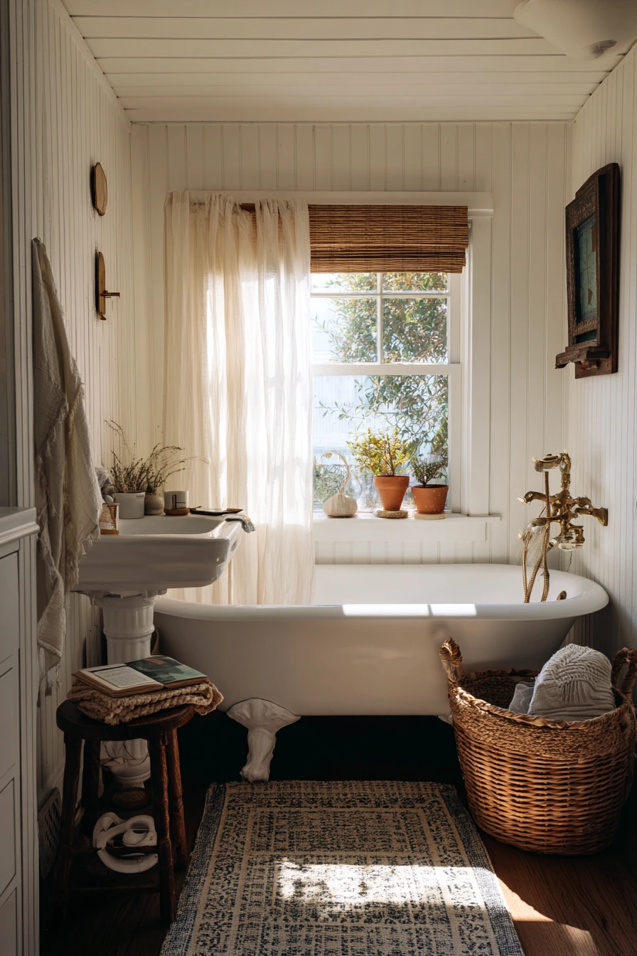 Farmhouse Morning Light Tub Scene
