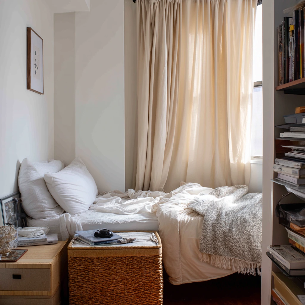 Renter-Friendly Linen Curtain Closet