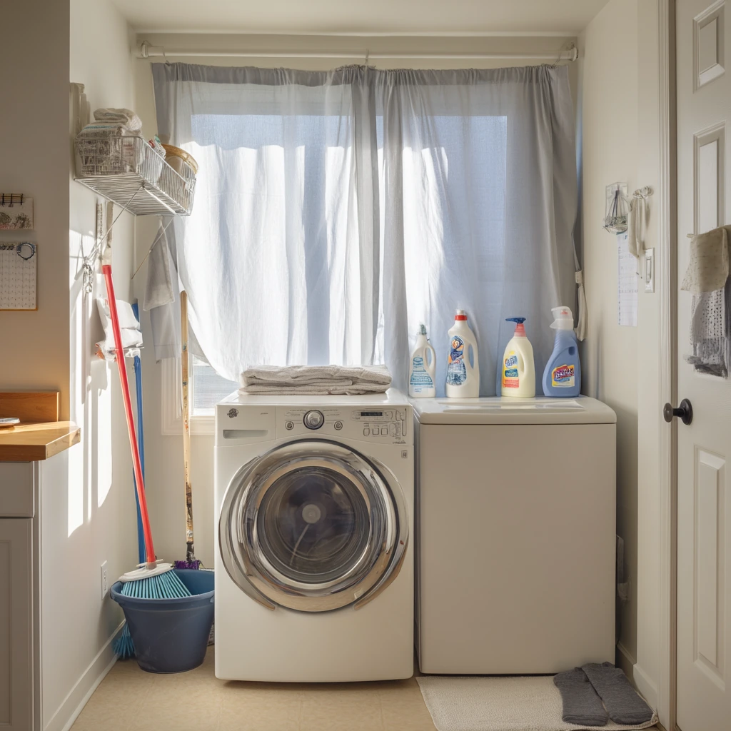 Laundry Room Closet Curtain Hideaway