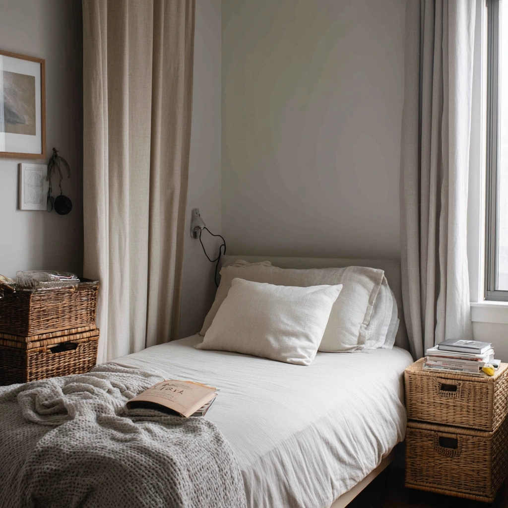 Renter-Friendly Linen Curtain Closet
