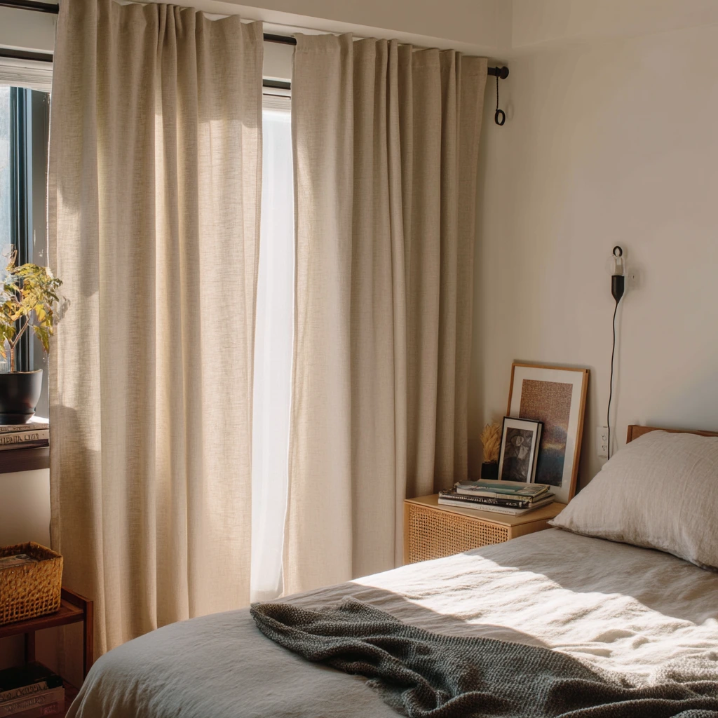 Renter-Friendly Linen Curtain Closet