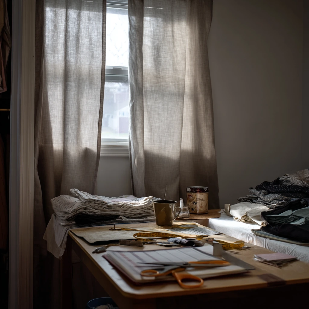 DIY No-Sew Closet Curtain Refresh