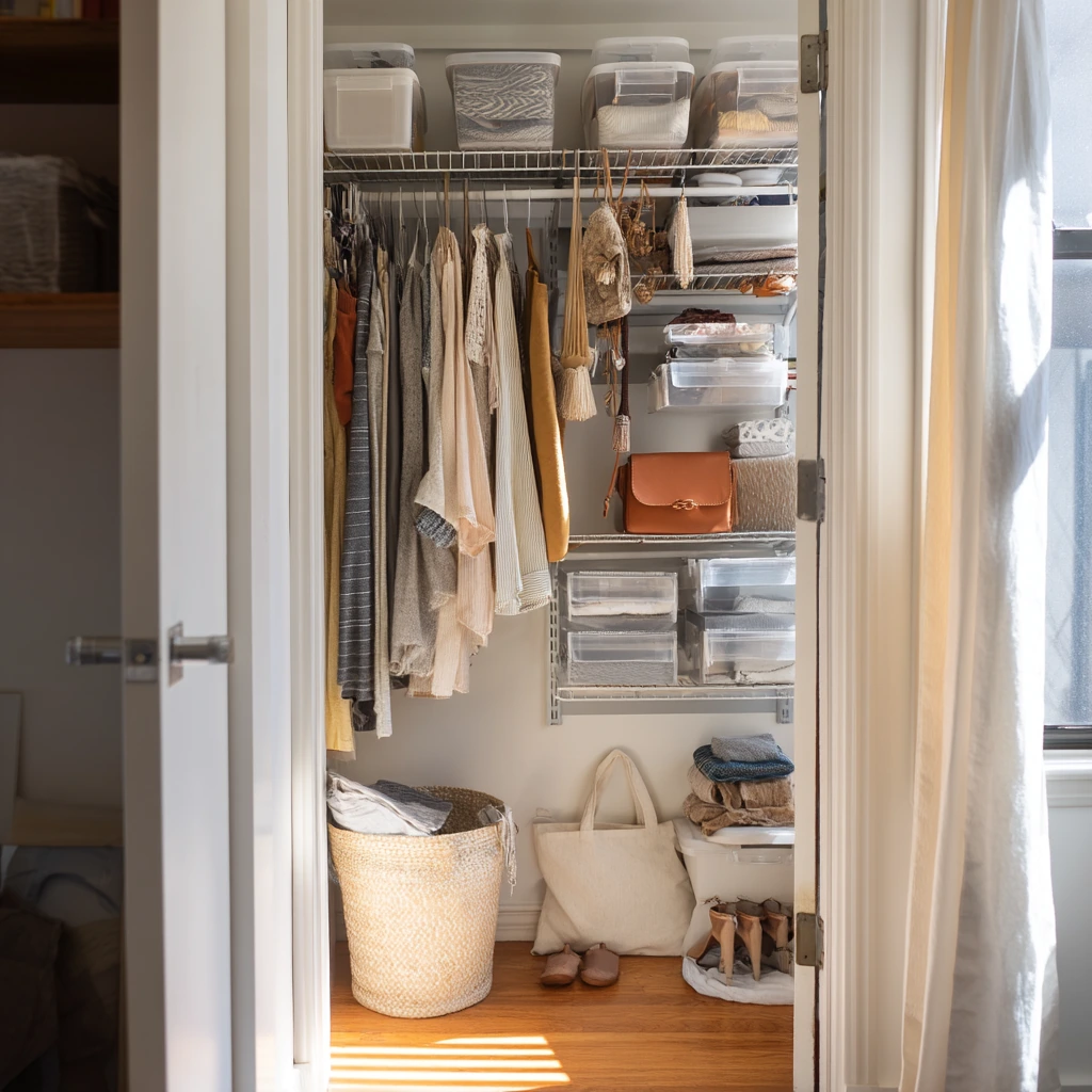 Renter-Friendly Closet Organization