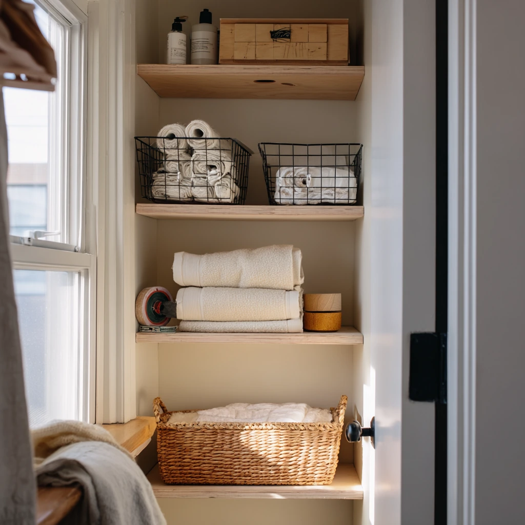 Budget Closet with DIY Shelves