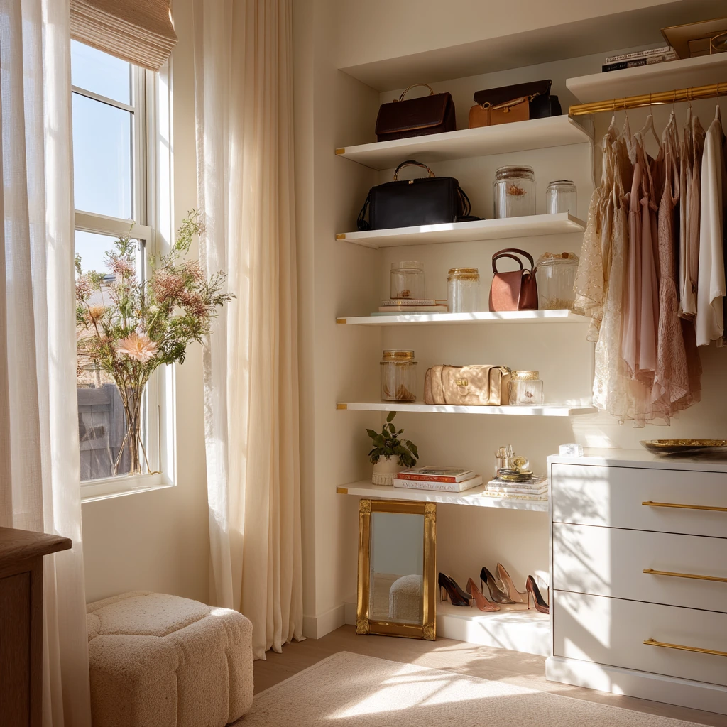 Boutique-Style Bedroom Closet Corner